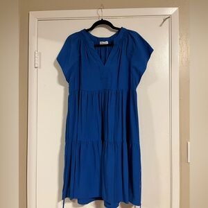 Aerowash Split Neck Tiered Dress